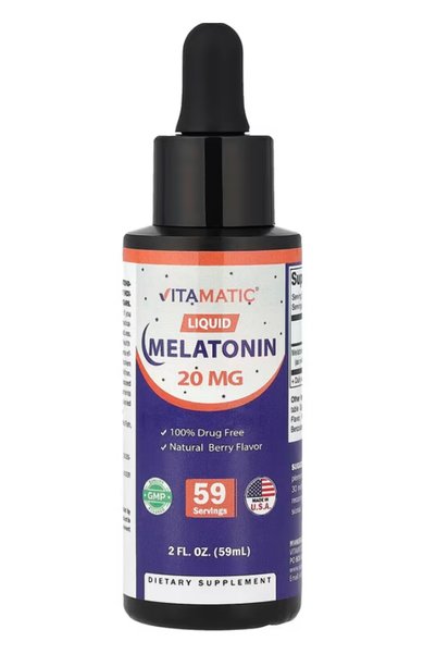 Vitamatic Supplements, 20mg Liquid Drops – 2 Fluid Ounce (59ml) – Natural Ber...