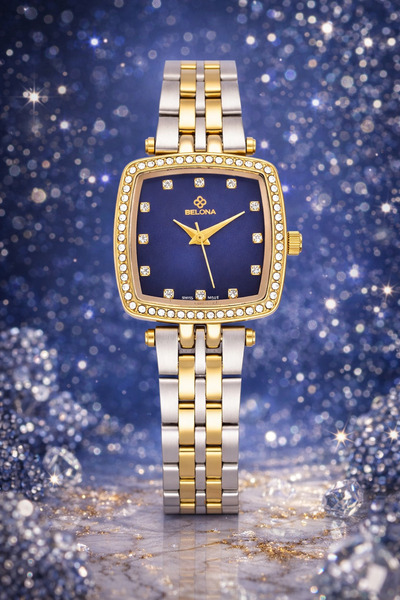 belona Luxury Women's Waterproof Stainless Steel Watch, Premium Gift Box Edition