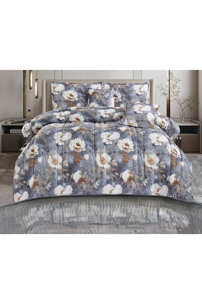 SFT طقم مفرش نفرين صيفي فاخر 6 قطع من خامة المايكروفايبر الملكي مقاس240*220سم