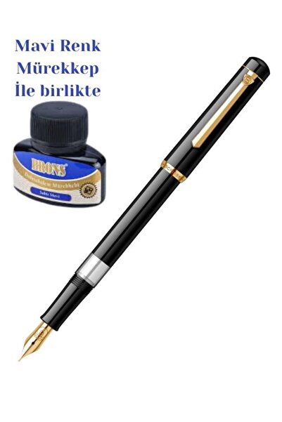 Scrikss 419 23K Altın Kaplama Uç Dolma Kalem Siyah, Kişiye Özel İsimli Hediye...