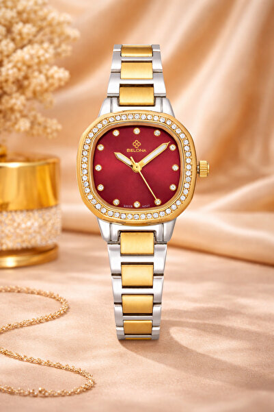 belona Luxury Women's Waterproof Stainless Steel Watch, Premium Gift Box Edition