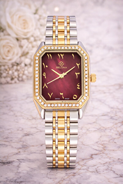 belona Luxury Women's Waterproof Stainless Steel Watch, Premium Gift Box Edition