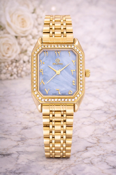 belona Luxury Women's Waterproof Stainless Steel Watch, Premium Gift Box Edition