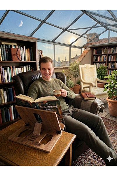 iskender wood ahşap Ahşap Kitap Okuma Standı Tablet Standı Kitap Tutucu