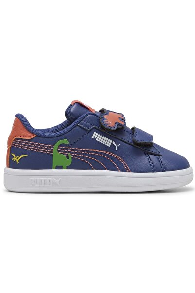 Puma Smash 3.0 Dino V Inf 405637 Pantofi sport ortopedici pentru bebeluși ALB...