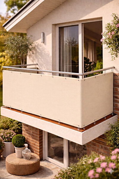 ALTINPAMUK ستارة حديدية للشرفة، ستارة درابزين بيج، مقاس كبير BOY X EN مع حلقة...