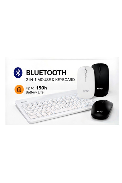 Generic NITU Wireless Bluetooth Keyboard and Mouse Combo Multidevice 2-in-1 S...