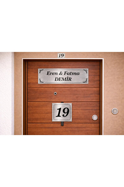 Outdoor One Kişiye Özel Kapı İsimliği Klasik Ev Dış Kapı İsimliği Çelik Kapı ...
