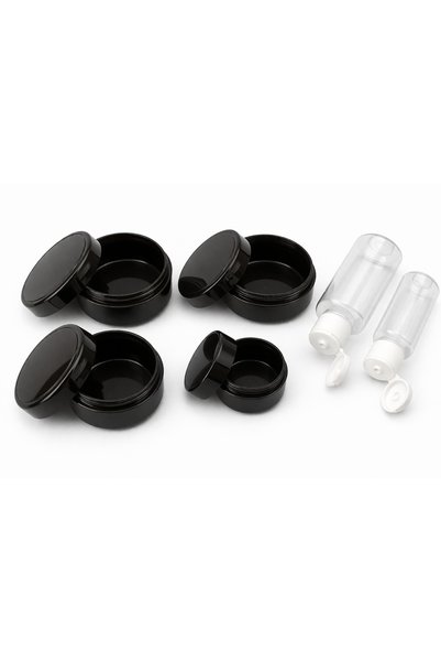 demethome 6 pieces Travel Set 150-100-50-25 ml empty plastic cosmetic box 100-50 ml empty pet bottle