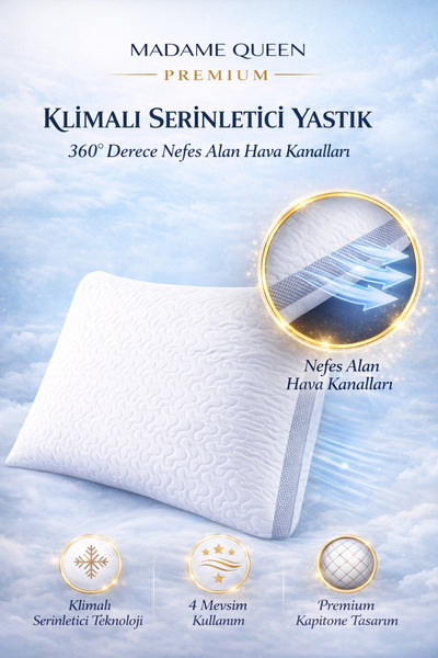 MADAME QUEEN Aer condiționat premium pernă – 360 °   care permite circulația ...