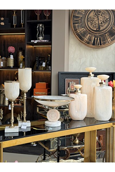 YASAR CONCEPT طقم غرفة معيشة زجاجي من بيرلوريا 6 قطع