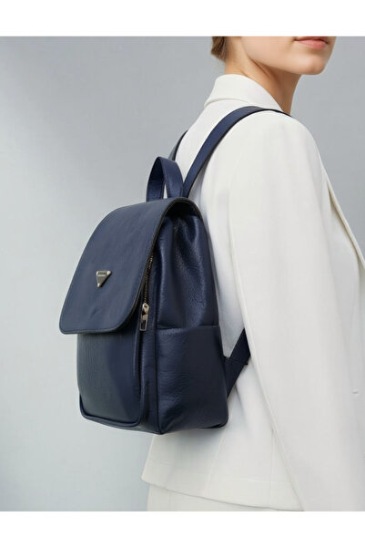 Çanta Trend Rucsac de damă din piele artificială, cu textură moale și husă