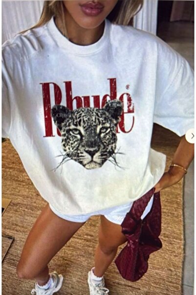 Marco Fresco Unisex RUDE Μπλουζάκι Oversize με στάμπα λεοπάρ