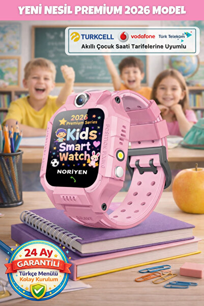 Noriyen Yeni Nesil 2026 Model Kız Çocuk Akıllı Kol Saati - Pembe