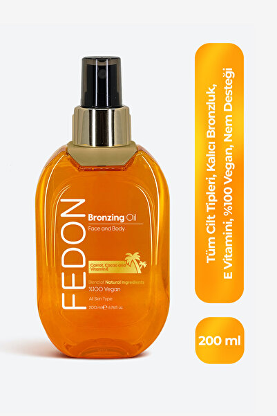 fedon Bronzlaştırıcı Güneş Yağı Vegan E Vitamini Kakao Içerikli Bronzing Sun ...