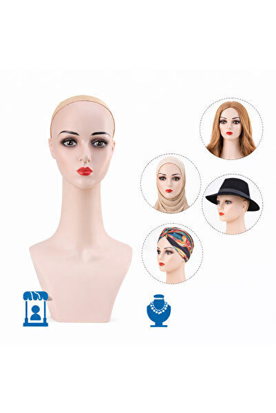 Mina Peruk عارضة أزياء برأس شعر مستعار طويل للجنسين