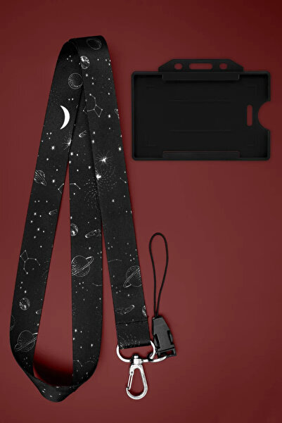 Apptakı Galaksi Takım Yıldızı Boyun İpi Boyun Askı İpi Telefon Askı İpi Kartl...