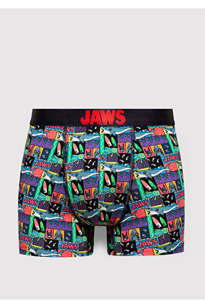 Mavi Jaws Baskılı Siyah Boxer 0912187-900
