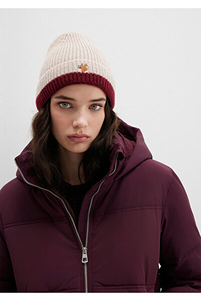 Mavi Squirrel Embroidered Beige Beanie 1913609-34523