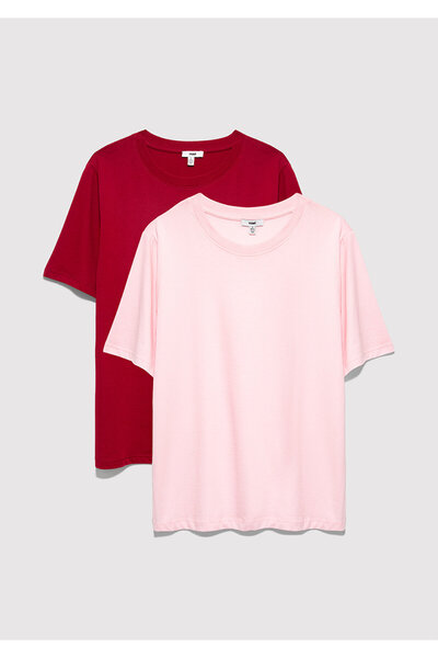 Mavi 2er-Pack Damen-Basic-T-Shirts mit normaler Passform / Standard-Schnitt 1...