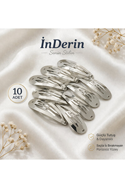 İnDerin 10 τεμάχια κουμπωτή πόρπη σε σχήμα σταγόνας (5 εκ.)