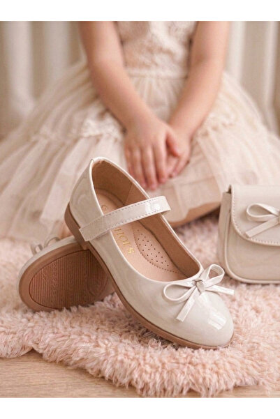 Julshen Παπούτσια μπαλαρίνας για κορίτσια με μουστάκι φιόγκο