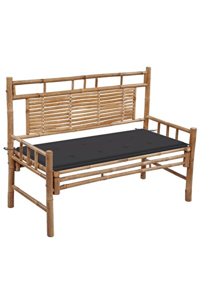 Concept Bancă de grădină cu pernă, 120 cm, bambus