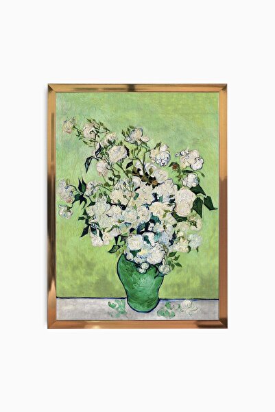 Raven Art Studio Vincent Van Gogh - Vază cu trandafiri, 1890 Pictură + Ramă