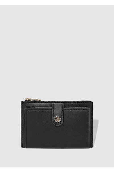 Mavi M Logo Detailed Black Wallet 1913138-900