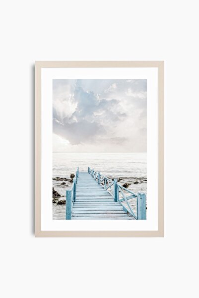 Raven Art Studio Blue Pier Painting + Frame