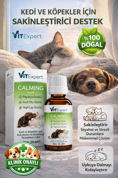 Vitexpert %100 Doğal Anti Stress Kedi Ve Köpekler Için Sakinleştirici Ve Raha...