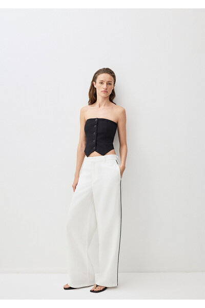 Mavi Ekru (TENCEL™) Liyosel Karışımlı Pantolon 1011014-80194