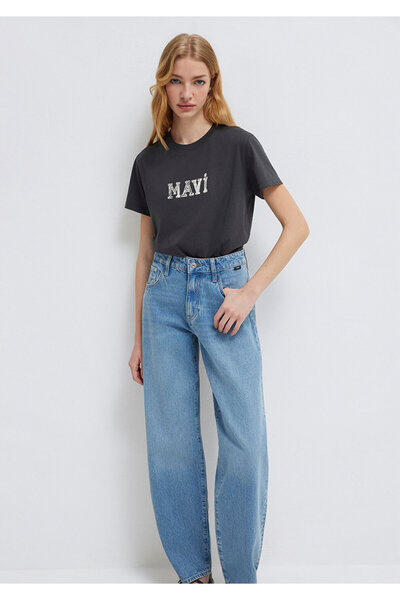 Mavi Sivé tričko s potlačou Regular Fit / Regular Fit1612232-34853