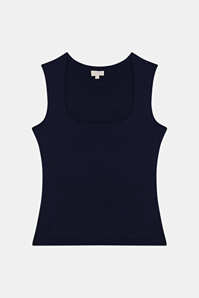 W Collection LACİVERT KOLSUZ T-SHIRT