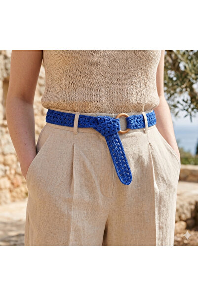 PACHİRA حزام منسوج من القش من الورق مقاس 115 سم