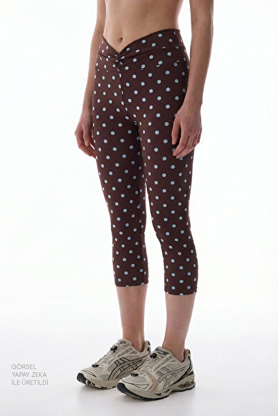 Penti Colorful Twisted Waist Patterned Capri Leggings