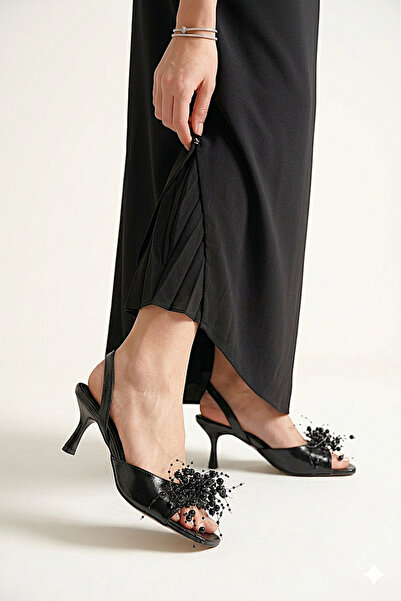 Gökhan Talay Virella Flexible Soft Non-Slip Sole (4 cm) Black Patent Leather ...