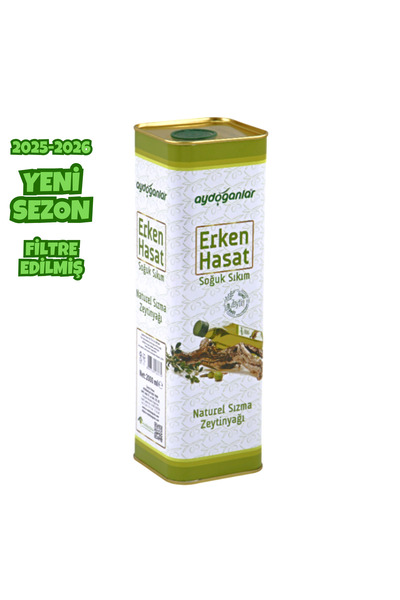 Aydoğanlar Erken Hasat Soğuk Sıkım Zeytinyağı Teneke 2 Lt