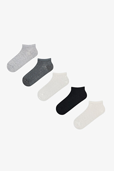 Penti 5 чифта безшевни памучни чорапи с цветен сърцевиден мотив