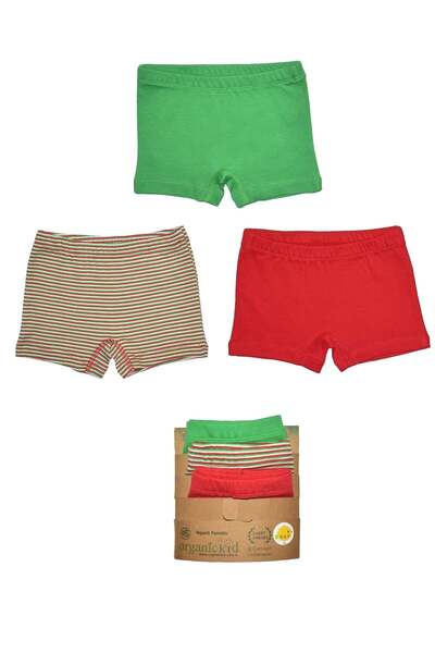 OrganicKid Cookie Cotton Kız Çocuk Boxer Set 3'lü
