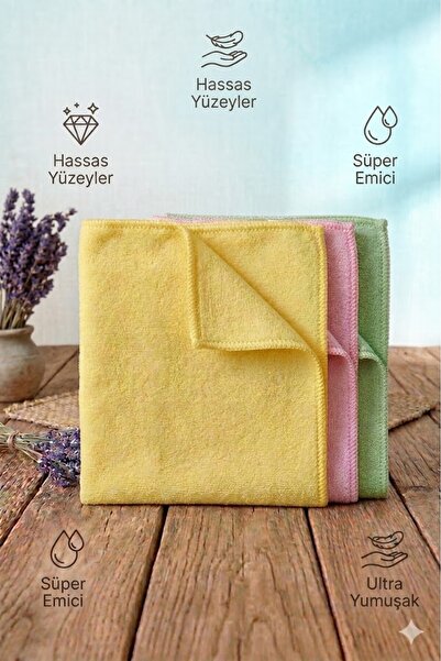 Quantiwex 40x40 Mikrofiber Mutfak Banyo Koltuk Silme Bezi Çok Amaçlı Emici Te...