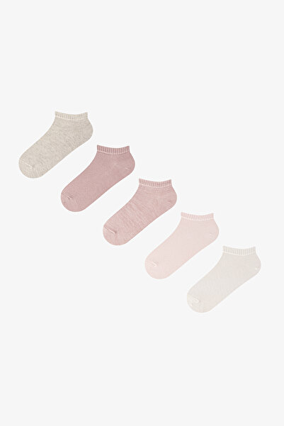 Penti 5 Pairs of Nose Stitch-Free Cotton Colorful Booties Socks