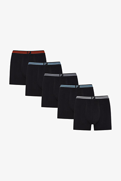 Penti Erkek Renkli Solid Black Çoklu Boxer