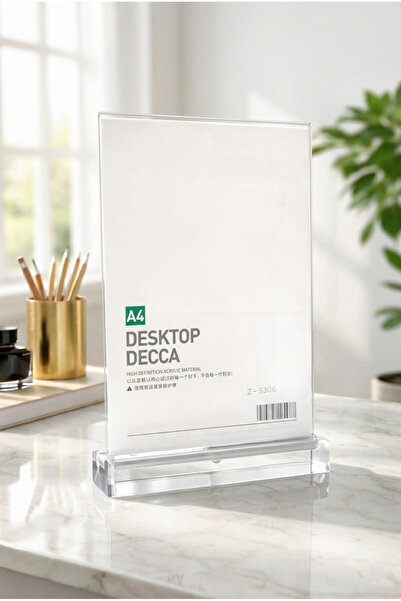 Grand City Media ستاند أكريليك بريميوم A4 شفاف كريستالي وفخامة عرض