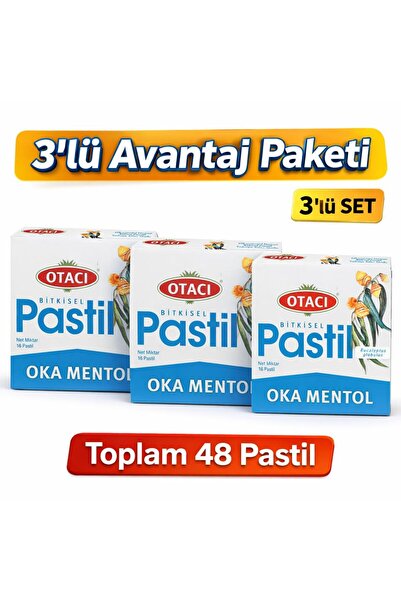 Otacı Oka Mentol Pastil 16 Adet 3 Kutu