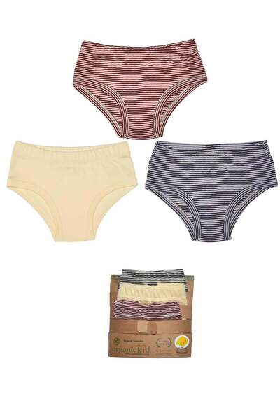 OrganicKid Cranberry Kız Çocuk İç Çamaşır Set 3'lü