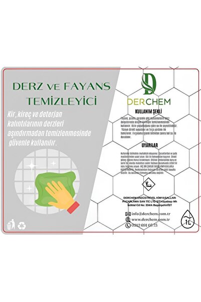 DERCHEM DERZ VE FAYANS TEMİZLEYİCİ 1 LT
