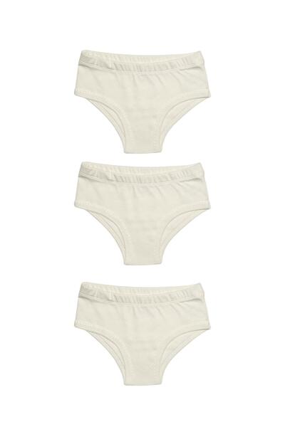 OrganicKid Naturel Kız Çocuk İç Çamaşır Set 3'lü