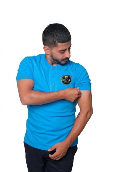 İDEAL REKLAM Company-Specific Printed You Wear Polo Collar Combed Cotton T-Sh...