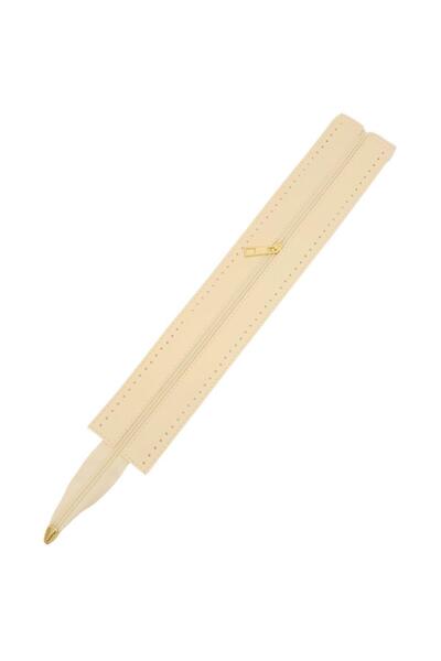 angel çanta aksesuar Αξεσουάρ τσάντας Angel 40 cm με δέρμα και φερμουάρ Κρεμ ...